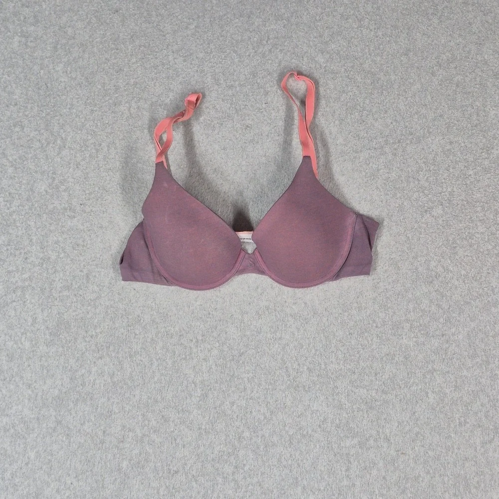 Victoria's Secret Women Bra 32B Purple T Shirt Uplift Semi Demi Underwired READ